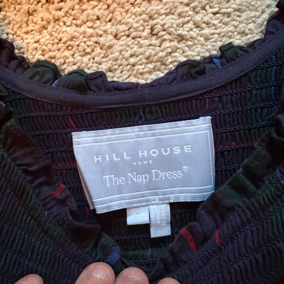 HILL HOUSA LOUISA NAP DRESS in BLACK WATCH - MIDNIGHT TARTAN XS - Picture 4 of 6